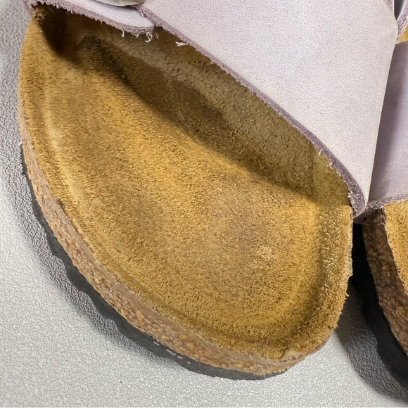 Birkenstock Faded Purple Arizona Leather Two-Strap Sandals with Silver Buckles - Picture 8 of 12